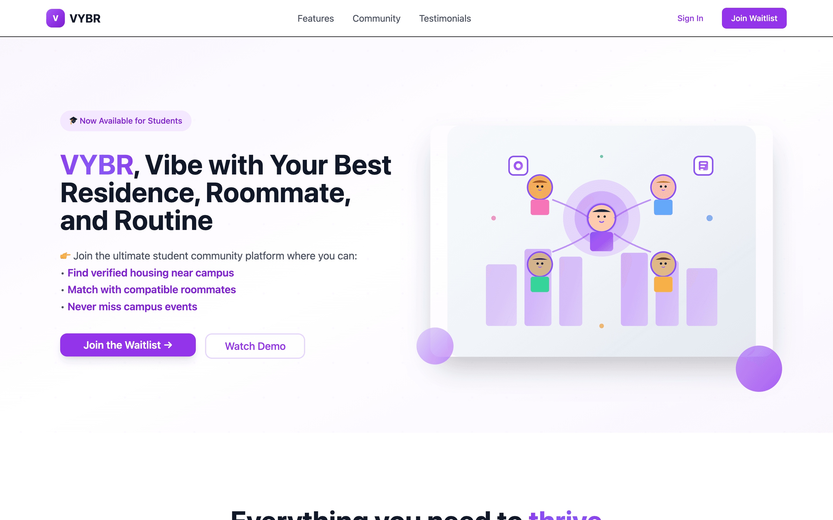 Vybr housing platform interface